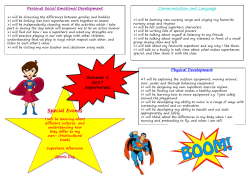 Foundation Stage Summer 2 2017 Superheroes Topic Web