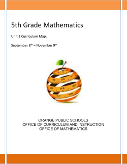 6th Grade Mathematics - Orange Public Schools