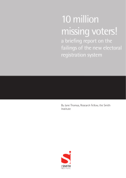 10 million missing voters! A briefing report on the