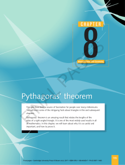 Pythagoras` theorem - Cambridge University Press