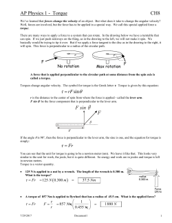 AP Physics * Applying Forces