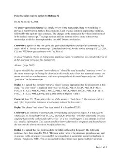 Point-by-point reply to review by Referee #2 By Xi Xi on July 6, 2015