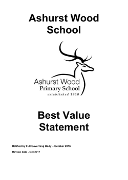 Best Value Statement 16-17
