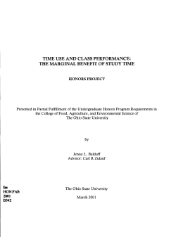time use and class performance: the marginal benefit of study time