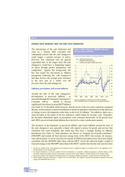 Average price increases since the euro cash changeover