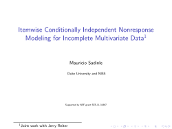 Itemwise Conditionally Independent Nonresponse Modeling for