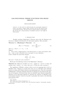 LOG-POLYNOMIAL PERIOD FUNCTIONS FOR HECKE GROUPS 1