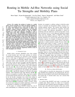 Routing in Mobile Ad-Hoc Networks using Social Tie