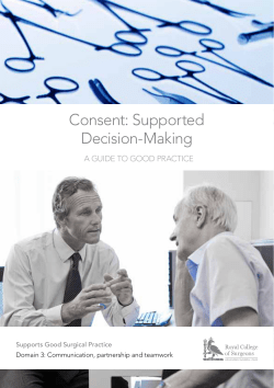 Consent: Supported Decision-Making