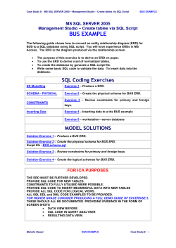Solution Exercise 1 &ndash; Produce a BUS ERD.