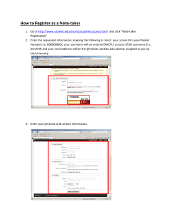 How to Register as a Note-taker