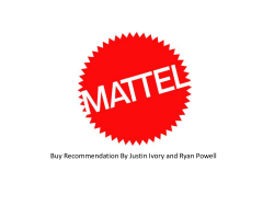 Ratios Mattel Industry