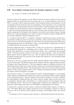 4.10 Exact dipole&reg;exchange theory for dynamic magnonic crystals