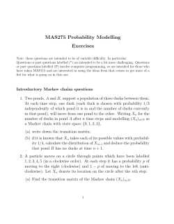 MAS275 Probability Modelling Exercises