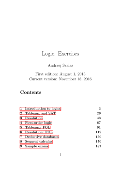 Logic: Exercises
