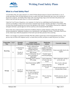 Food Safety Plan