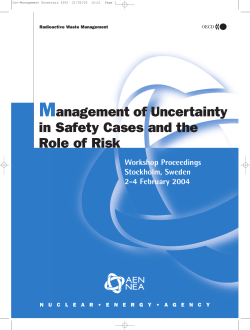 Management of Uncertainty in Safety Cases and the Role of Risk
