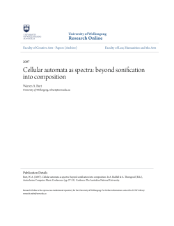 Cellular automata as spectra: beyond - Research Online