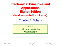 Charles A. Schuler Lab 2 Introduction to the Oscilloscope