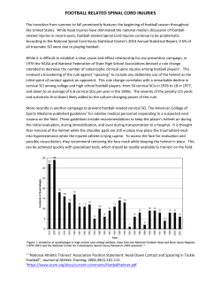Football Injuries - American Spinal Injury Association