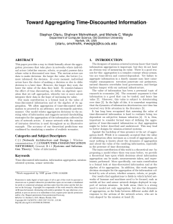 Toward Aggregating Time-Discounted Information