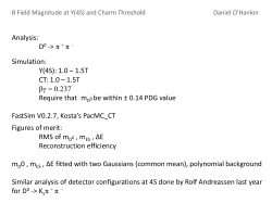 B Field Magnitude at Y(4S) and Charm Threshold