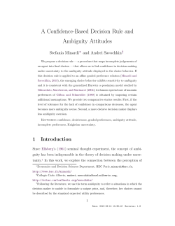 A Confidence-Based Decision Rule and Ambiguity Attitudes