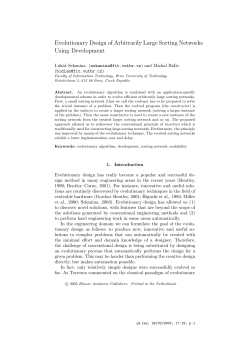 Evolutionary Design of Arbitrarily Large Sorting Networks Using