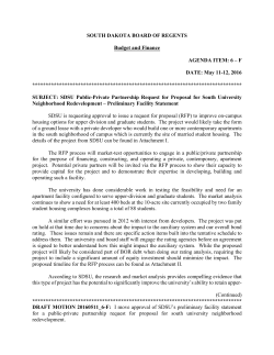 Proposal - South Dakota Board of Regents