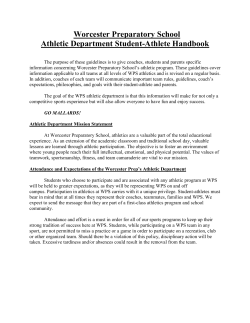 Expectations of the GDS Athletic Program