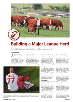 Building a Major League Herd - Cactus Flower Communications LLC
