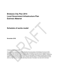 Schedule of Works Model Extrinsic Material