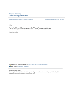 Nash Equilibrium with Tax Competition