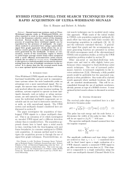 hybrid fixed-dwell-time search techniques for rapid acquisition