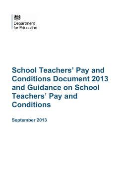 School teachers` pay and conditions 2015