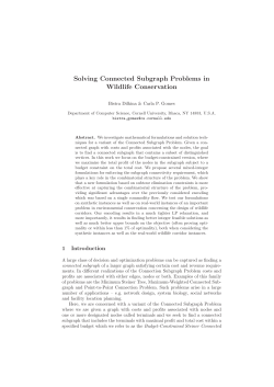 Solving Connected Subgraph Problems in Wildlife Conservation