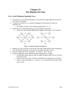 Chapter 24 The Disjoint Set Class