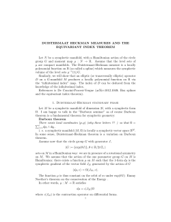 DUISTERMAAT HECKMAN MEASURES AND THE - IMJ-PRG