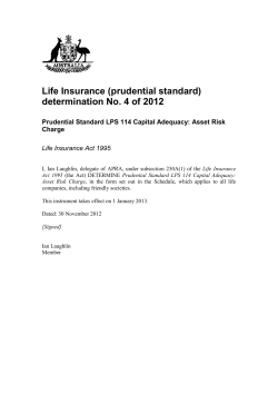Prudential Standard - Federal Register of Legislation