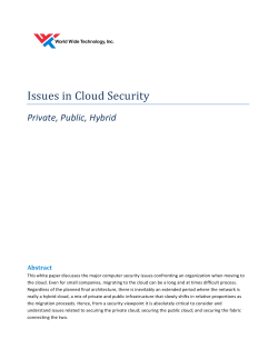 Issues in Cloud Security