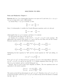 SOLUTIONS TO HW2 Stein and Shakarchi, Chapter 1 Exercise 13