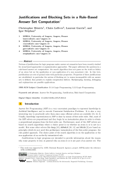 Justifications and Blocking Sets in a Rule