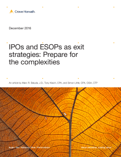 IPOs and ESOPs as exit strategies: Prepare for the complexities
