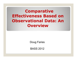 Comparative Effectiveness Analysis from Observational Data