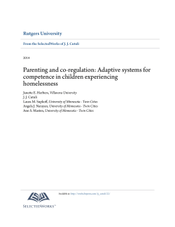 Parenting and co-regulation: Adaptive systems for