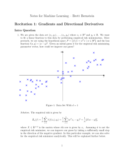 Notes for Machine Learning &ndash; Brett Bernstein