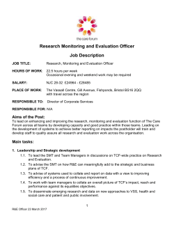 Job Description - The Care Forum