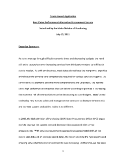 Best Value Performance Information Procurement System