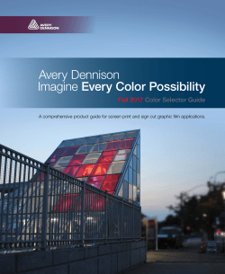 Color Selection Guide 2017 - Avery Dennison Graphics Solutions