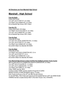 All Directions are from Marshall High School